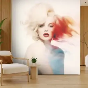 Toile tendue murale Marilyn, posée dans un intérieur