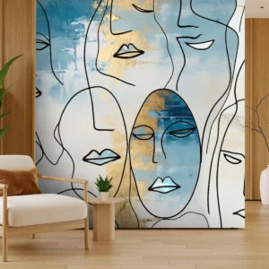 Toile tendue murale Visages et textures, deuxième visuel