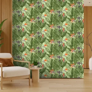 Toile tendue murale Colibri Joli, posée dans un intérieur